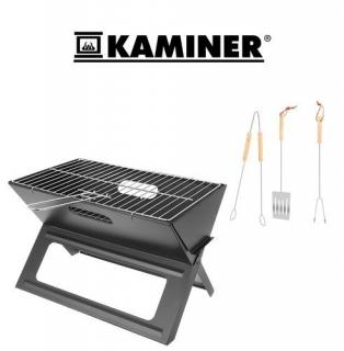 Kaminer turistický prenosný gril na balkón 35x28 cm kufrík 9791