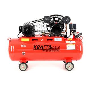 Kraft&Dele Olejový kompresor + regulátor 100L 2V 380V 8bar 580l/min KD404