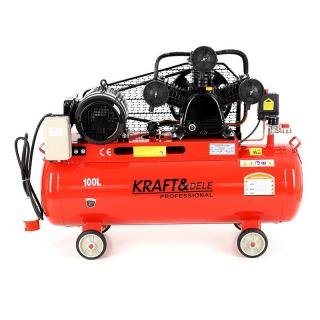 Kraft&Dele Olejový kompresor + regulátor 100L 3V 400V 8bar 650l/min KD405