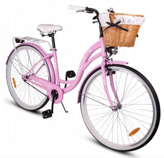 MalTrack Dreamer Mestský bicykel košík rám 18  bicykel 28  ružový 110544