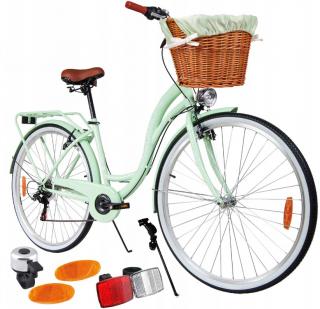 MalTrack Mestský bicykel košík 6rýchl. rám 18  koleso 28  zelené 110540