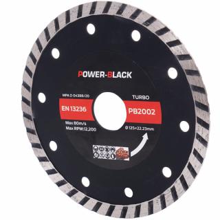 PowerBlack 5x TURBO Diamantový rezný kotúč na betón 125/2,3 mm PB2002