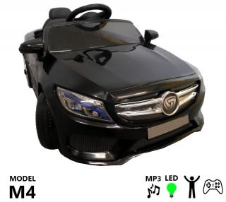Ragil Elektrické autíčko 2x25W MP3, diaľkový ovládač, 1-4 roky, čierne M4