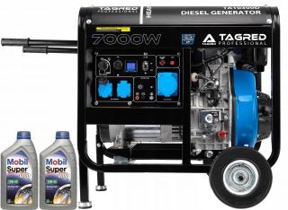 Tagred Naftový Generátor prúdu elektrocentrála AVR 10kW 230V + KOLIESKA TA10300D