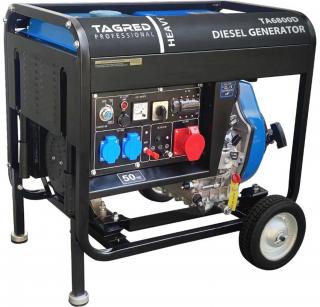 Tagred Naftový Generátor prúdu elektrocentrála AVR 6800W 230/400V + KOLIESKA TA6800D