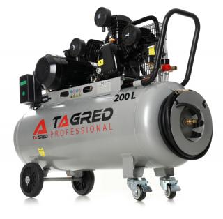 Tagred Olejový kompresor 3V 200l 8bar 650l/min 400V + separátor TA309B