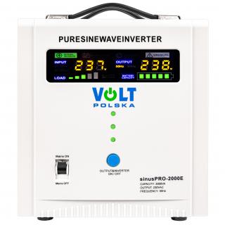 VOLT UPS Menič napätia Konvertor Záložný napájací zdroj SINUSPRO-2000E 12V/230V 1250/2000W 3SP092012E