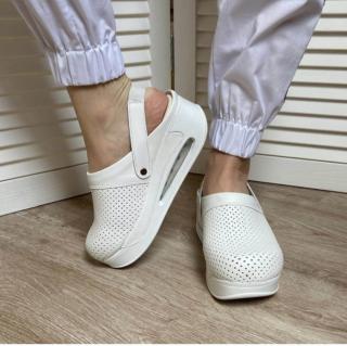 Terlik štýlová a biela AIR obuv - šlapky biele a uchytenie nohy EU 40 (Terlik Sabo obuv AIR šlapky na platforme biela a uchytenie nohy)