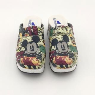 Terlik štýlová farebná AIR obuv - šlapky Mickey mouse biele EU 37 (Terlik pracovná obuv AIR na platforme Mickey mouse biele)