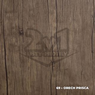 24,5x10 mm | Schodová hrana samolepiaca DĹŽKA: 270 cm, FARBA: 69 • Orech prisca