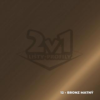 24x6x4,5 mm | Ukončovací profil samolepiaci DĹŽKA: 270 cm, FARBA: 12 • Bronzový matný