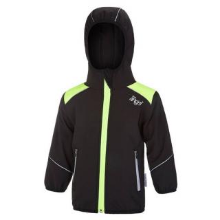 Bunda softshell LA - čierna/neon žltá Veľkosť oblečenia: 116