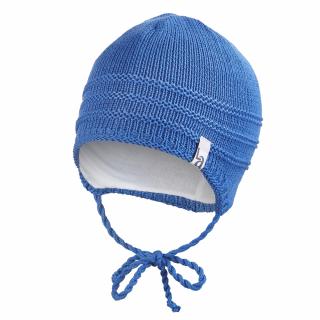 Čiapka pletená zaväzovacia tenká Outlast® - modrá Veľkosť: 1 | 36-38 cm