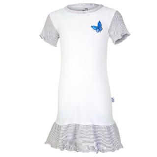 Nočná košeľa tenká DEBRA Outlast® - biela/motýľ Veľkosť: 110
