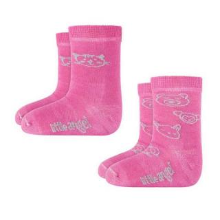 Ponožky detské set obrázok Outlast® - ružová - ružová Veľkosť: 15-19 | 10-13 cm