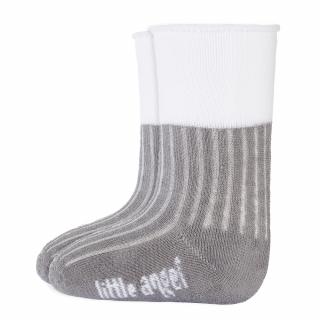 Ponožky froté Outlast® - tm. šedá/biela Veľkosť: 15-19 | 10-13 cm
