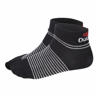 Ponožky nízké Outlast® - čierna/pruh šedý Veľkosť: 39-42