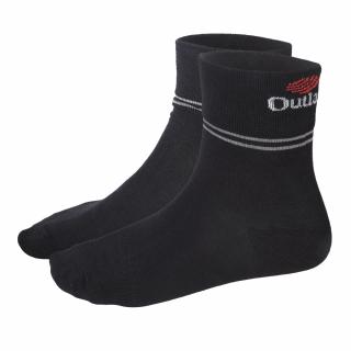 Ponožky Outlast® - čierna/pruh šedý Veľkosť: 35-38