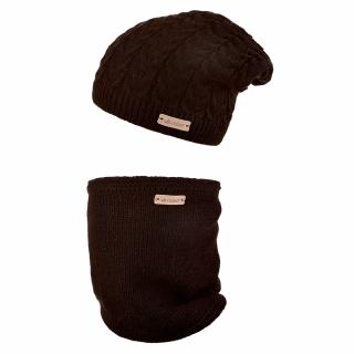 Set pletená čiapka a nákrčník Outlast ® - čierna Veľkosť: 6 | 54-57 cm