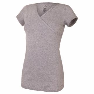 Tričko kojacie KR tenké Outlast® - šedý melír Veľkosť: L