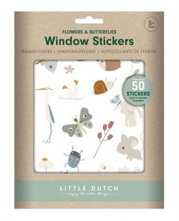 Samolepky na okno Kvety a motýle - Little Dutch