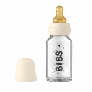 Sklenená fľaša BIBS Baby Bottle 110 ml - Ivory