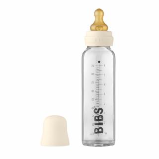 Sklenená fľaša BIBS Baby Bottle 225 ml - Ivory