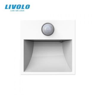 LIVOLO OSV-701PIR-11-ND schodiskové osvetlenie - biely modul (Modul schodiskového osvetlenia do štandardnej podomietkovej krabičky s integrovaným PIR pohybovým detektorom)