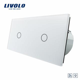 LIVOLO VL-2C701DR-11 Dotykový stmievač osvetlenia RF - biely (Radenie č.1 - jednopólový stmievač vl-2c701dr-11)