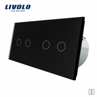 LIVOLO VL-2C702W-12 Žalúziový ovládač - čierny (Žalúziový ovládač vl-2c702w-12)