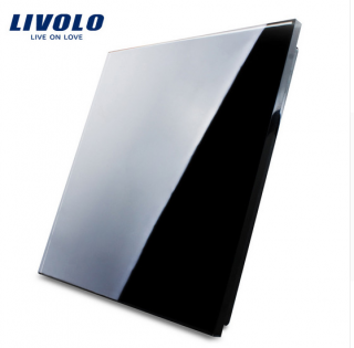 LIVOLO VL-C7-C0-12 sklenený panel - čierny (Sklenený panel vl-c7-c0-12)