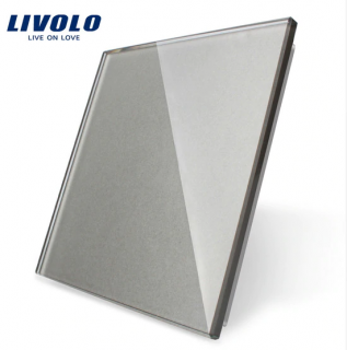 LIVOLO VL-C7-C0-15 sklenený panel - strieborný (Sklenený panel vl-c7-c0-15)