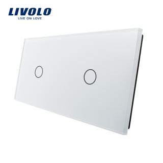 LIVOLO VL-C7-C1/C1-11 dvojitý rámik - biely (Dvojitý rámik pre vypínače a tlačidlá vl-c7-c1/c1-11)