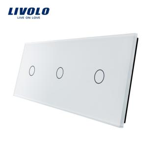 LIVOLO VL-C7-C1/C1/C1-11 trojitý rámik - biely (Trojitý rámik pre vypínače a tlačidlá vl-c7-c1/c1/c1-11)