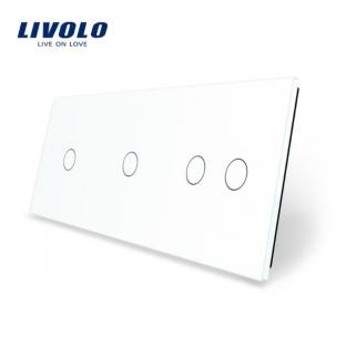 LIVOLO VL-C7-C1/C1/C2-11 trojitý rámik - biely (Trojitý rámik pre vypínače a tlačidlá vl-c7-c1/c1/c2-11)