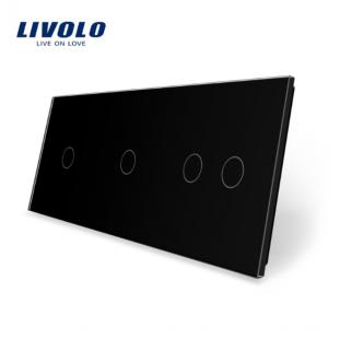 LIVOLO VL-C7-C1/C1/C2-12 trojitý rámik - čierny (Trojitý rámik pre vypínače a tlačidlá vl-c7-c1/c1/c2-12)