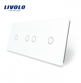LIVOLO VL-C7-C1/C2/C1-11 trojitý rámik - biely (Trojitý rámik pre vypínače a tlačidlá vl-c7-c1/c2/c1-11)