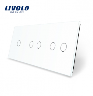 LIVOLO VL-C7-C1/C2/C2-11 trojitý rámik - biely (Trojitý rámik pre vypínače a tlačidlá vl-c7-c1/c2/c2-11)