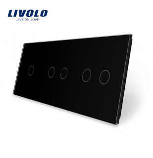 LIVOLO VL-C7-C1/C2/C2-12 trojitý rámik - čierny (Trojitý rámik pre vypínače a tlačidlá vl-c7-c1/c2/c2-12)