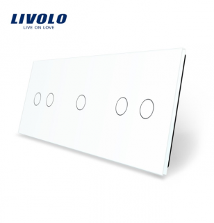 LIVOLO VL-C7-C2/C1/C2-11 trojitý rámik - biely (Trojitý rámik pre vypínače a tlačidlá vl-c7-c2/c1/c2-11)