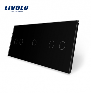 LIVOLO VL-C7-C2/C1/C2-12 trojitý rámik - čierny (Trojitý rámik pre vypínače a tlačidlá vl-c7-c2/c1/c2-12)