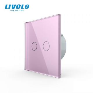 LIVOLO VL-C702CHR-17 Bezpot. tlačidlo č.2/0 + RF (12-24V) (Radenie č.2/0 - dvojpólové tlačidlo vl-c702chr-17)