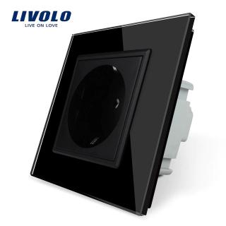 LIVOLO VL-C7C1-12 Elektrická zásuvka EU - čierna (SCHUKO zásuvka vl-c7c1-12)