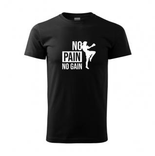 Pánske tričko No Pain No Gain čierne veľkosť L