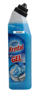 2x KRYSTAL WC gel modrý 750ml + WC košíček GRÁTIS
