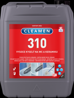 Cleamen 310 extra kyslý čistič wc a keramiky 5 l