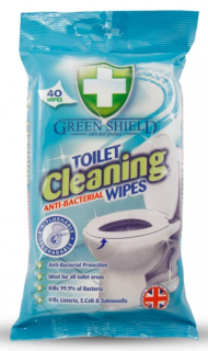 Green Shield Toilet Cleaning vlhčené ubrousky na povrchy WC 40 ks