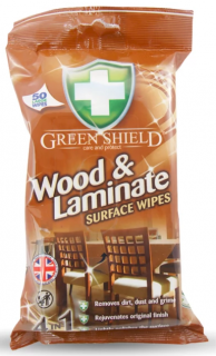 Green Shield Wood  Laminate 4v1 na dřevo a lamináty vlhčené ubrousky 50 kusů