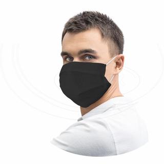 Ochranná Maska na tvár 18 x 9,5 cm, čierna [20 ks]
