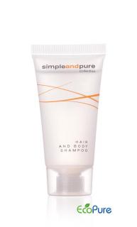 Simple and Pure šampon telový a vlasový v tube 20ml (balenie 50ks)
